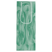 Sac Cadeau Pour Bouteille Feuillage vert menthe (Devant)