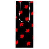 Sac Cadeau Pour Bouteille Feuille d'érable du chalet canadien (Devant)