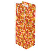 Sac Cadeau Pour Bouteille Feuilles d'automne Couleurs d'automne (Devant Angle)