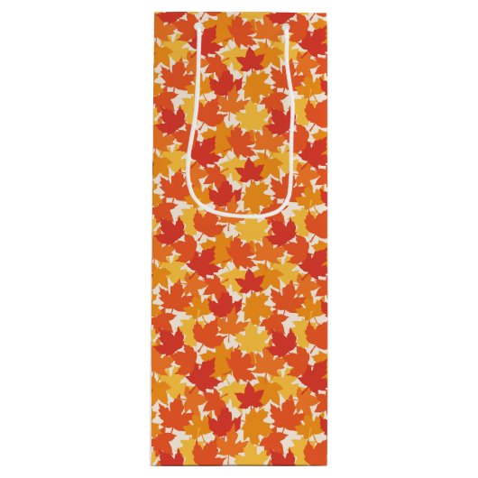 Sac Cadeau Pour Bouteille Feuilles d'automne Couleurs d'automne (Devant)