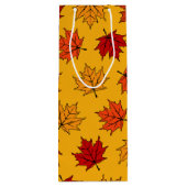 Sac Cadeau Pour Bouteille Feuilles d'érable d'automne (Dos)