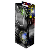 Sac Cadeau Pour Bouteille feux d'artifice dans les nuages (Devant Angle)