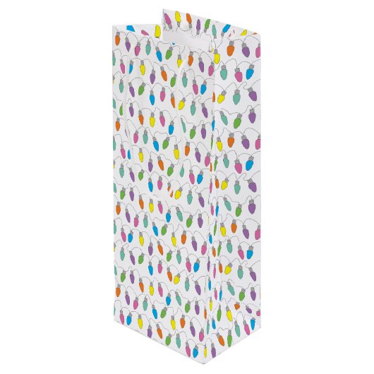 Sac Cadeau Pour Bouteille Feux de Noël (Dos Angle)