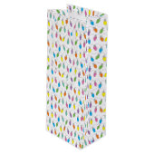 Sac Cadeau Pour Bouteille Feux de Noël (Devant Angle)