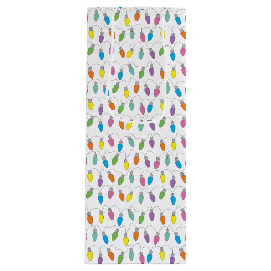 Sac Cadeau Pour Bouteille Feux de Noël (Devant)