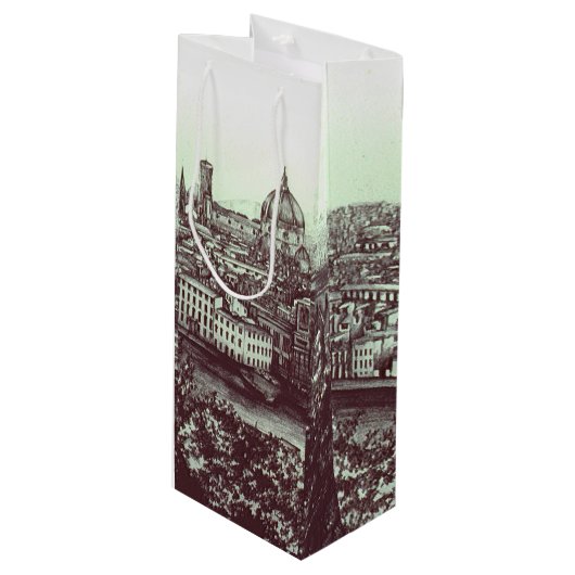 Sac Cadeau Pour Bouteille Firenze (Devant Angle)
