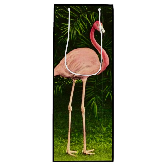 Sac Cadeau Pour Bouteille Flamant rose magnifiquement (Devant)