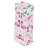 Sac Cadeau Pour Bouteille Flamant rose rose (Devant Angle)