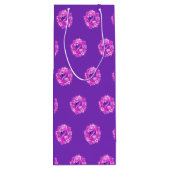 Sac Cadeau Pour Bouteille Flamant rose rose violet île tropicale (Dos)