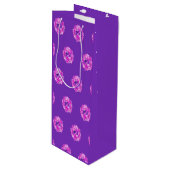 Sac Cadeau Pour Bouteille Flamant rose rose violet île tropicale (Devant Angle)