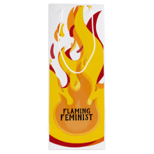Sac Cadeau Pour Bouteille Flaming Feminist RBG Ginsburg Flames féminisme 20