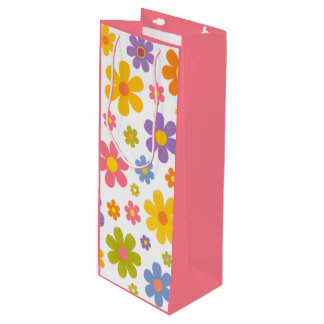 Sac Cadeau Pour Bouteille Fleur Groovy Power