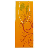 Sac Cadeau Pour Bouteille Fleur orange (Dos)