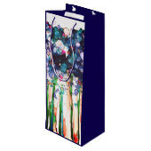 Sac Cadeau Pour Bouteille Fleurs (Dos Angle)