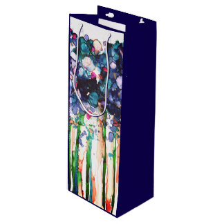 Sac Cadeau Pour Bouteille Fleurs