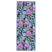 Sac Cadeau Pour Bouteille Fleurs à motifs floraux en fleurs bleues violettes (Devant)