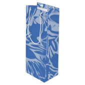 Sac Cadeau Pour Bouteille Fleurs Abstraites Botanique Florale (Devant Angle)