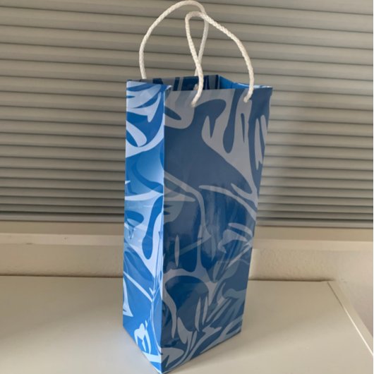 Sac Cadeau Pour Bouteille Fleurs Abstraites Botanique Florale