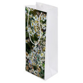 SAC CADEAU POUR BOUTEILLE FLEURS D'ASTER (Dos Angle)