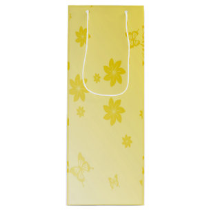 Sac Cadeau Pour Bouteille Fleurs de soleil