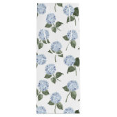 Sac Cadeau Pour Bouteille Fleurs d'Hydrangea Bleues (Dos)