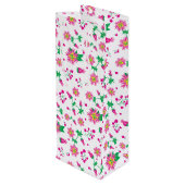 Sac Cadeau Pour Bouteille Fleurs et baies (Dos Angle)
