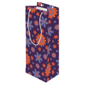 Sac Cadeau Pour Bouteille Fleurs Rétro Plaisir les années 70 Hippie Daisy Mo (Dos Angle)