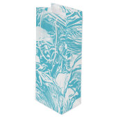 Sac Cadeau Pour Bouteille Fleurs tropicales Abstraites florales (Devant Angle)