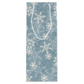 Sac Cadeau Pour Bouteille Flocon de neige (Dos)