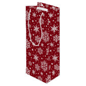 Sac Cadeau Pour Bouteille Flocon de neige (Dos Angle)