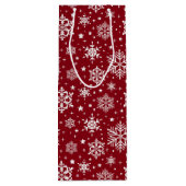 Sac Cadeau Pour Bouteille Flocon de neige (Dos)