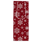 Sac Cadeau Pour Bouteille Flocon de neige (Devant)