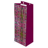 Sac Cadeau Pour Bouteille Floral (Dos Angle)