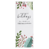 Sac Cadeau Pour Bouteille Foliage de vacances personnalisé (Dos)