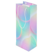 Sac Cadeau Pour Bouteille Forme de dégradé pastel doux arc-en-ciel (Dos Angle)