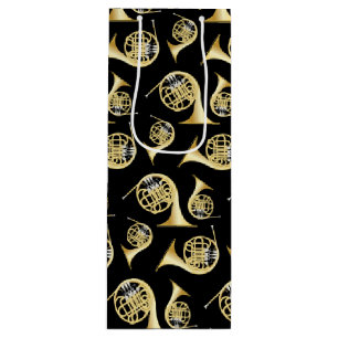 Sac Cadeau Pour Bouteille French Horn Musician Band Teacher Wine Bag