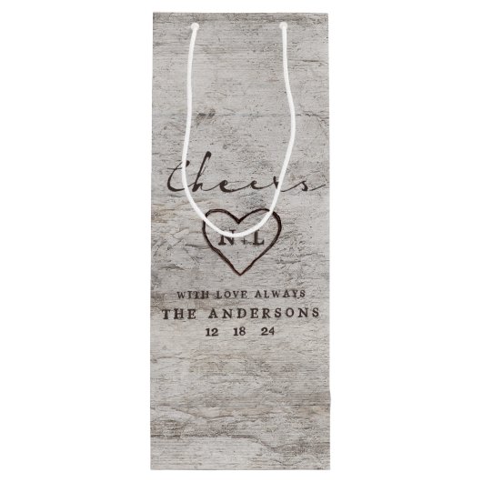 Sac Cadeau Pour Bouteille Frères de charité sculptés Rustic Birch Cheval Mar (Dos)