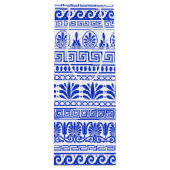 Sac Cadeau Pour Bouteille Fret grec, Motif méditerranéen, Bleu (Devant)