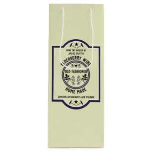 Sac Cadeau Pour Bouteille Fruit d'Elderberry fait maison