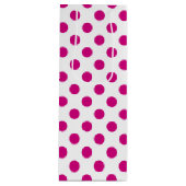 Sac Cadeau Pour Bouteille Fuchsia polka (Devant)