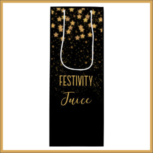 Sac Cadeau Pour Bouteille Funny Black Gold Festival
