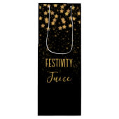 Sac Cadeau Pour Bouteille Funny Black Gold Festival (Devant)