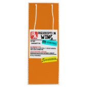 Sac Cadeau Pour Bouteille Funny Étiquette d'avertissement de vin d'ordonnanc (Devant)