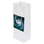 Sac Cadeau Pour Bouteille Galaxie peinte à la main (Dos Angle)
