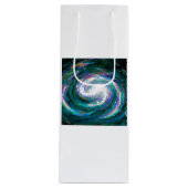 Sac Cadeau Pour Bouteille Galaxie peinte à la main (Devant)