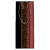 Sac Cadeau Pour Bouteille Garnet rouge et Motif léopard noir (Dos)