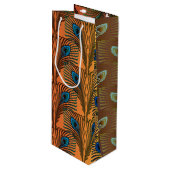 Sac Cadeau Pour Bouteille Gatsby Grandes plumes design art déco (Devant Angle)