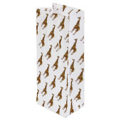 Sac Cadeau Pour Bouteille Giraffe Brown et jaune Silhouette (Dos Angle)