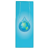 Sac Cadeau Pour Bouteille Globe in Waterdrop (Devant)