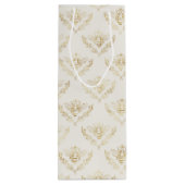 Sac Cadeau Pour Bouteille Golden Bumble Bee avec un Motif de la Couronne (Dos)